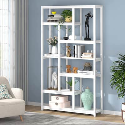 79 Inches Tall Bookshelf Bookcase Storage Display Shelves