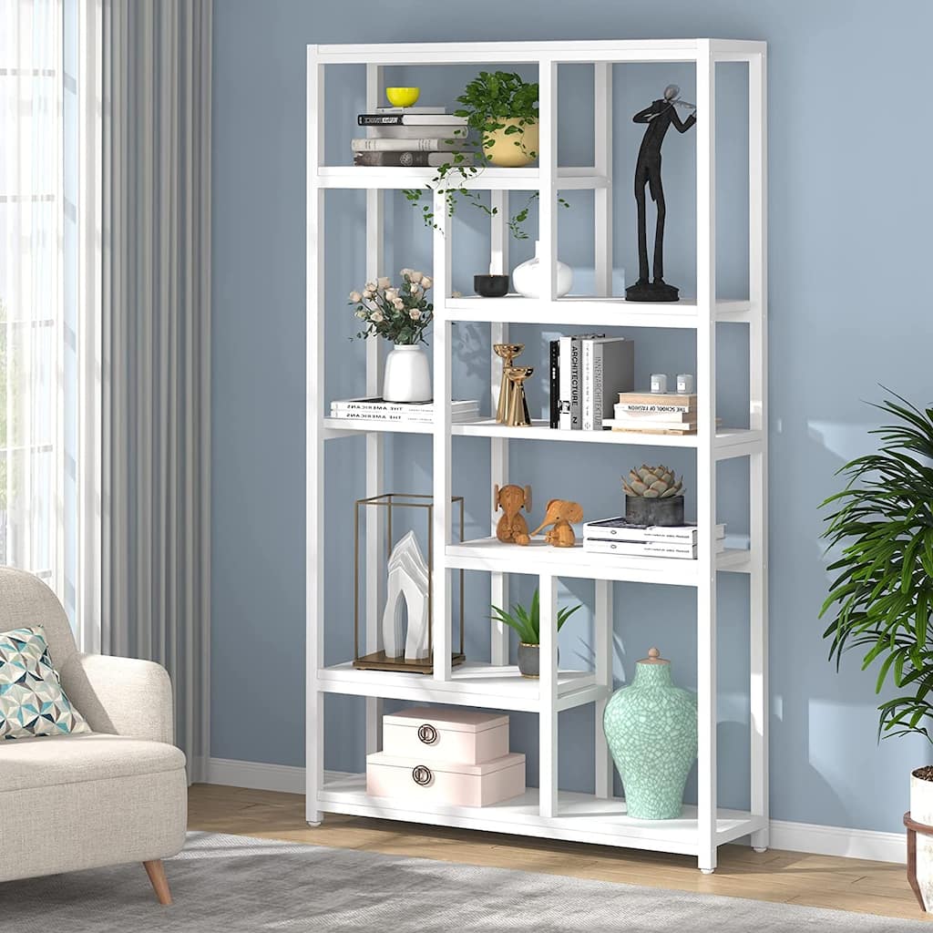 79 Inches Tall Bookshelf Bookcase Storage Display Shelves