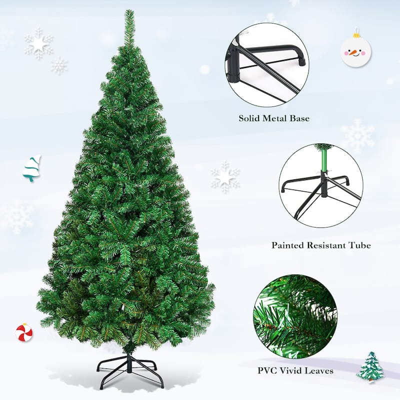 5'/6'/7'/8' Green Artificial PVC Christmas Tree with Stand
