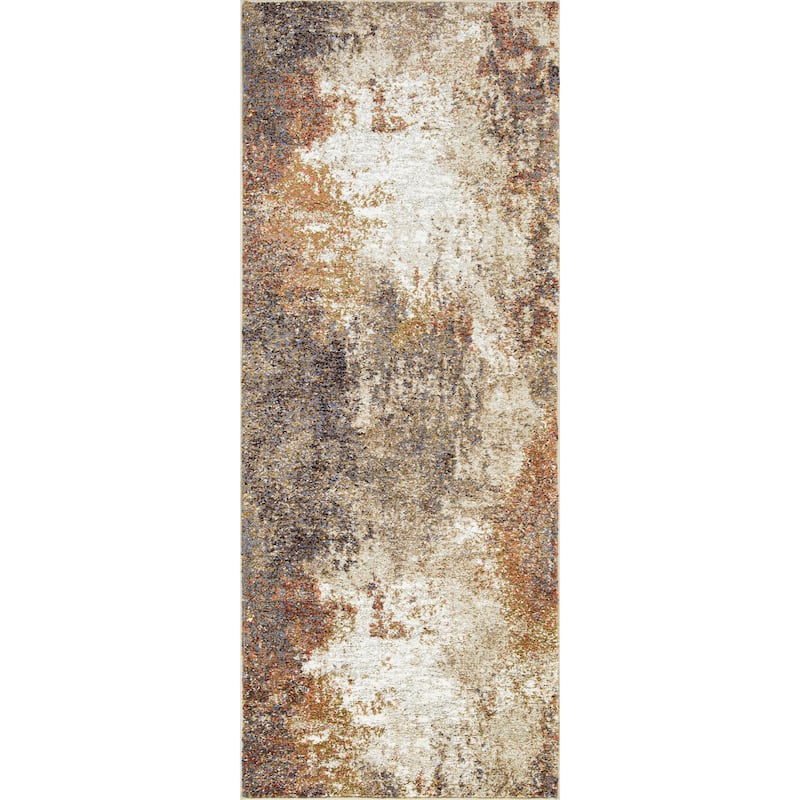 Olympia Collection Multicolor Abstract Transitional Design Area Rug
