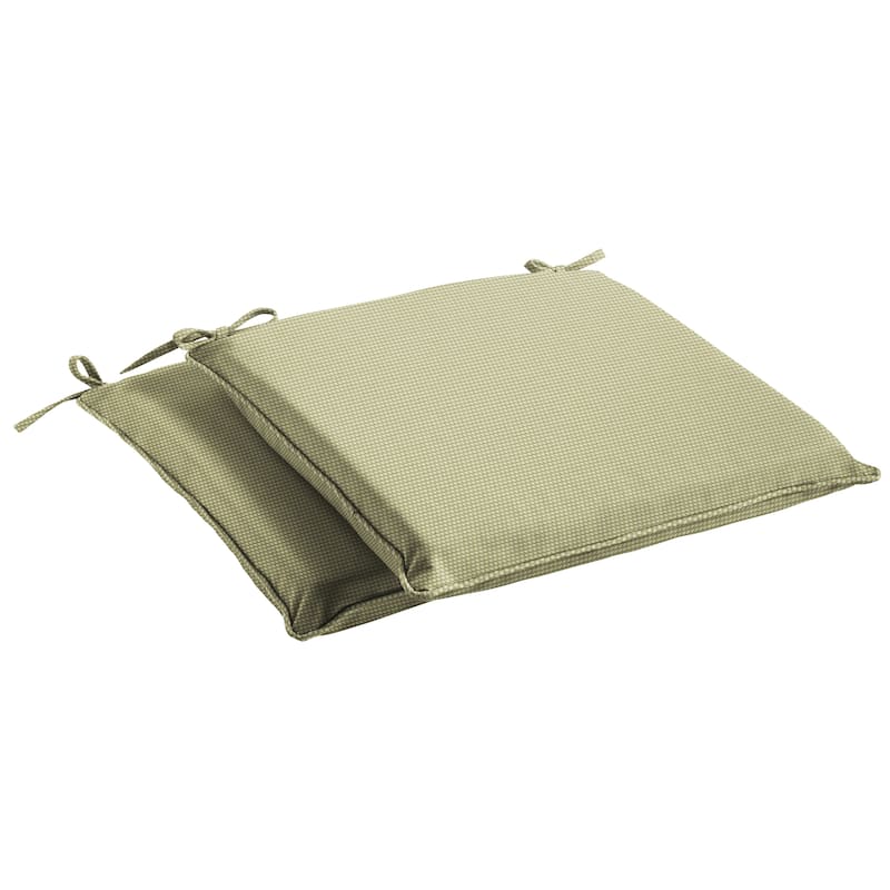 Sorra Home Outdura Sync Basil Indoor/Outdoor Corded Chair Pads (Set of 2)