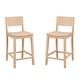 preview thumbnail 1 of 36, Linon Dahlia Wood 24-Inch Armless Counter Stool (Set of 2)