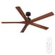 preview thumbnail 84 of 157, YUHAO SylvanAir Modern 52 in. Flush Mount Outdoor/Indoor Ceiling Fan with 3 Solid Wood Blades and DC Reversible Motor SylvanAir Ⅷ 60 Inches - Black