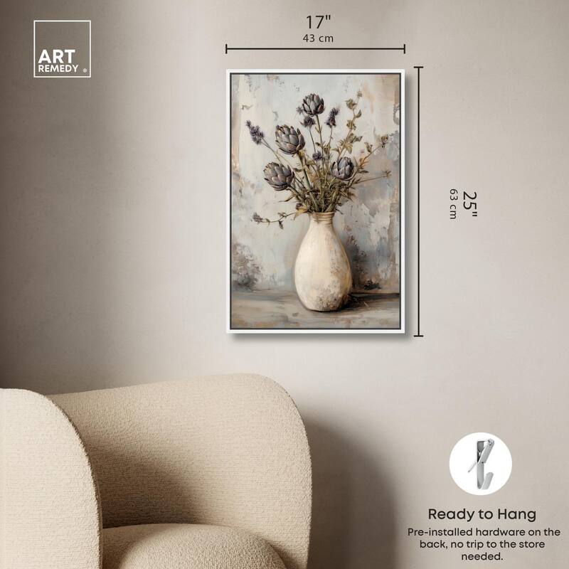 Artichoke Glory Canvas by Art Remedy