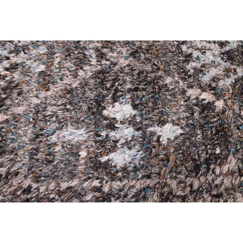 ECARPETGALLERY Hand-knotted Tangier Dark Grey Wool Rug - 5'0 x 8'0