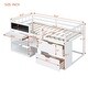 preview thumbnail 7 of 15, Twin Size Kids bed Low Loft Bed with Rolling Desk, Shelf, Drawers
