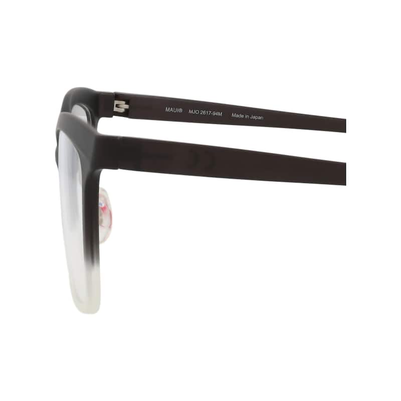 Maui Jim Square-Frame Nylon Optical Frames, Transparent Lens, Matte Black Fade to Crystal Frame