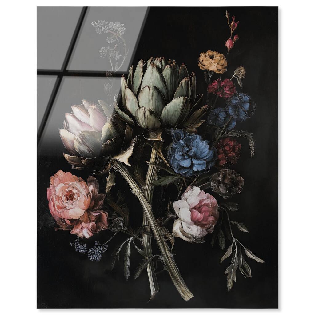Moody Artichoke III Acrylic by Art Remedy, Ready to Hang