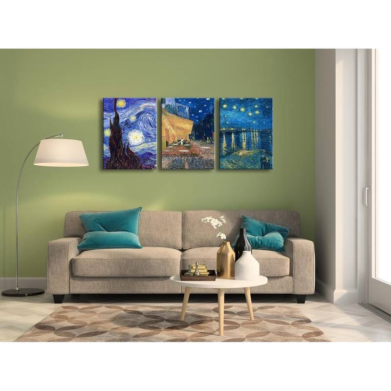 Art 3 Panels Canvas Prints of Vincent Van Gogh Paintings