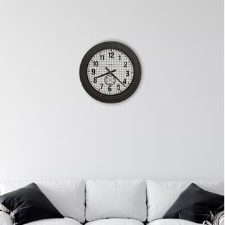 Howard Miller Grid Iron Works Classic, Traditional, Contemporary Wall Clock with Large Numbers , Reloj De Pared