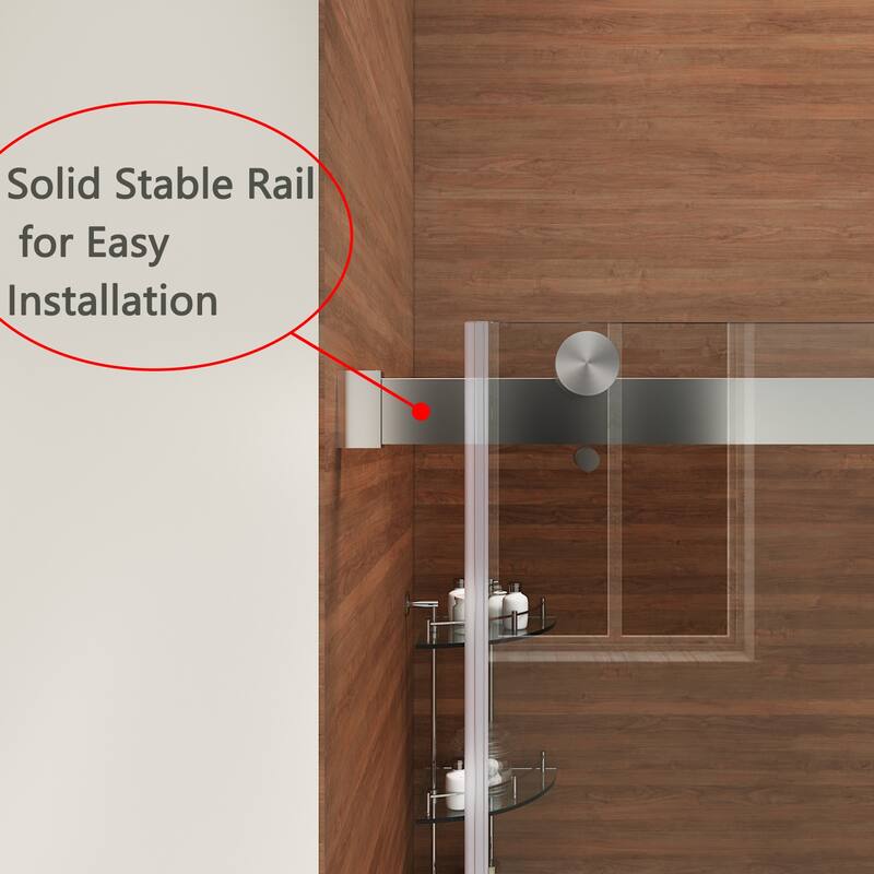 Elegant Frameless Sliding Shower Doors Stainless Steel