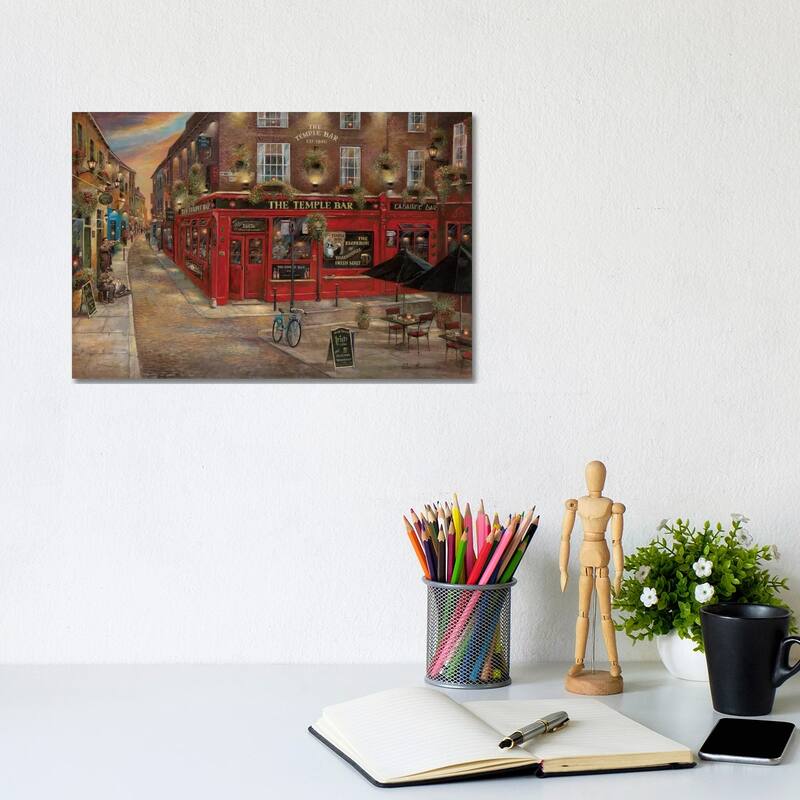 iCanvas "The Temple Bar" by Ruane Manning Canvas Print - 8x12x0.75