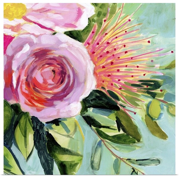 "Brushy Floral I" Poster Print