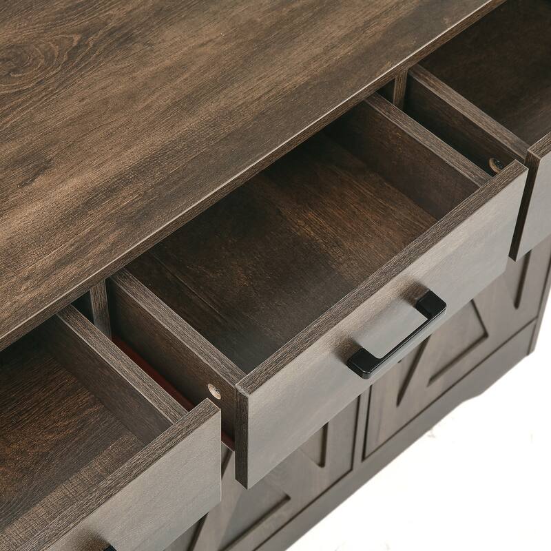 42.6" Wide TV Stand Console with 3 Storage Drawer