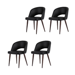 Ravenna Faux Leather Dining Chair In Black With Chrome Legs | Furniture In Fashion