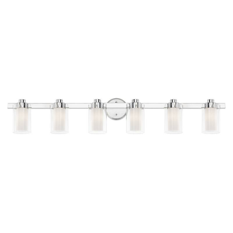Livex Lighting 6-Light Polished Chrome Bath Vanity, 15456-05 - 47.5" W 8.75" H 6" EXT