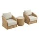 preview thumbnail 25 of 28, Spruce & Spring Patio Fruniture Outdoor Swivel Chair and Side Table