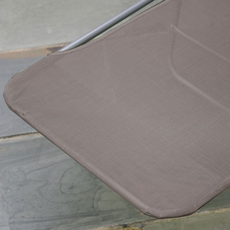 Outsunny Folding Chaise Lounge Chair, Pool Sun Tanning Chair, Outdoor Lounge Chair with 5-Position Reclining Back, Breathable