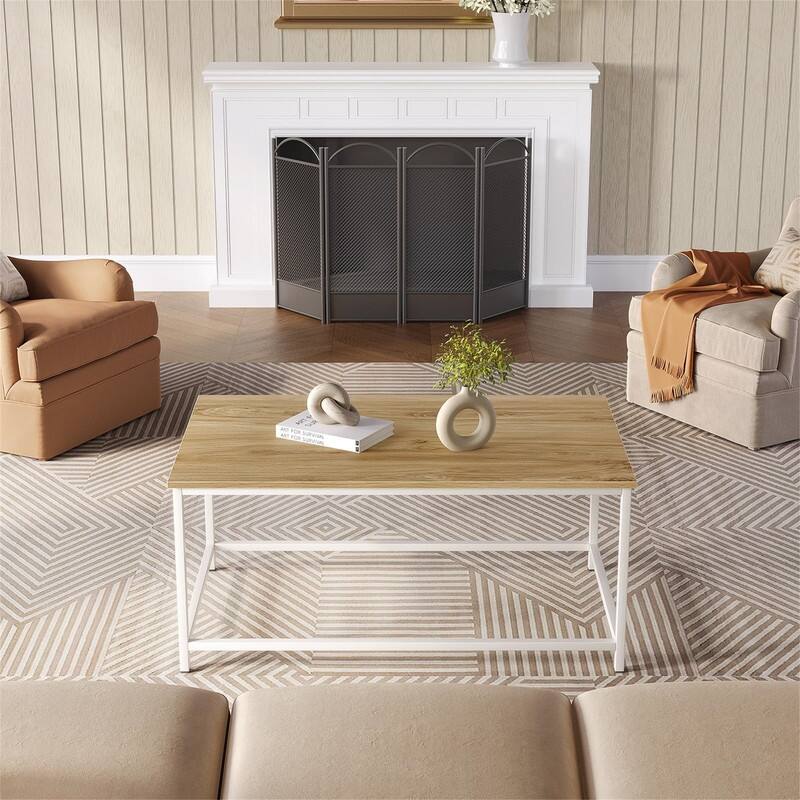 Marble Coffee Table Simple Modern Open Design