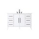 preview thumbnail 1 of 9, Elegant Lighting VF29354 Millie 54" Free Standing Single Basin Vanity White