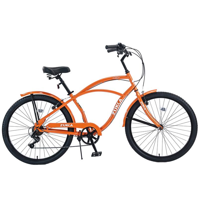 Men's Beach Cruiser - 7 Speeds, 26-Inch, Multiple Colors - 26