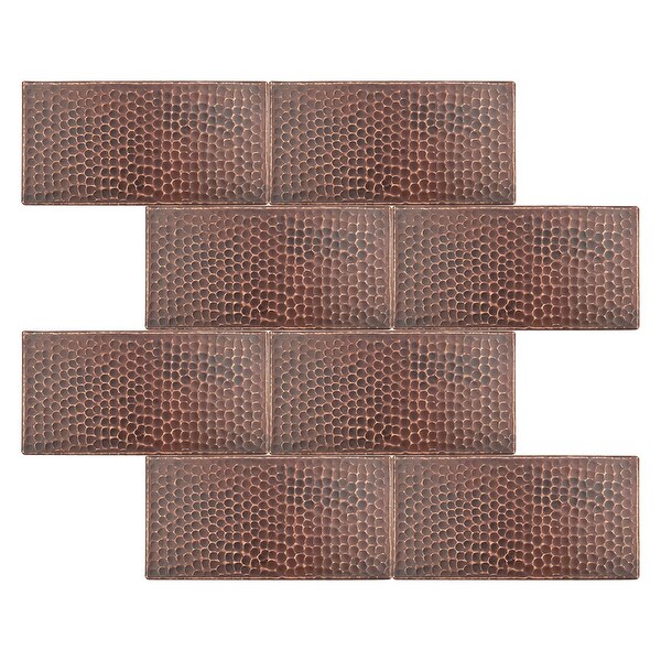 Premier Copper Products T2DBH Bronze 2" X 2" Hand Hammered Copper Tile 
