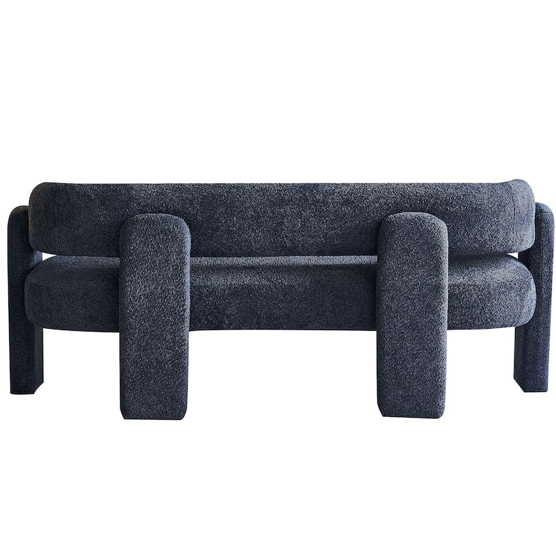 Stylish Boucle Sofa with High-Density Foam & Easy Assembly - 700 lbs Capacity