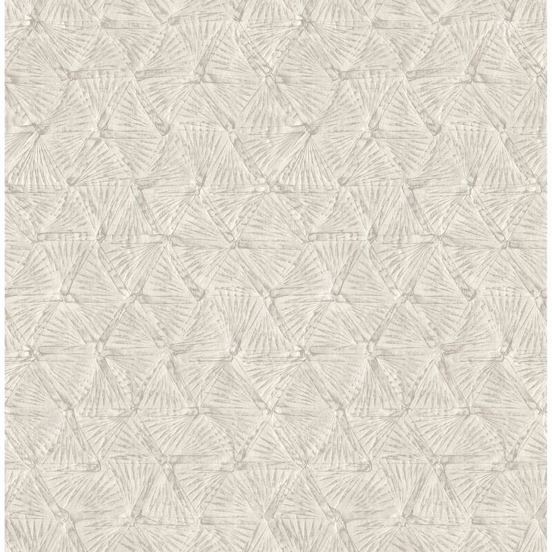 A-Street Prints Wright Platinum Textured Triangle Wallpaper