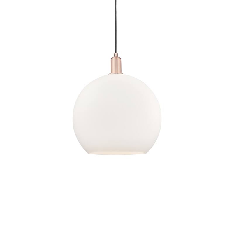 Innovations Lighting 716-1P-18-14 Athens Pendant Athens 14" Wide - Antique Copper / Matte White