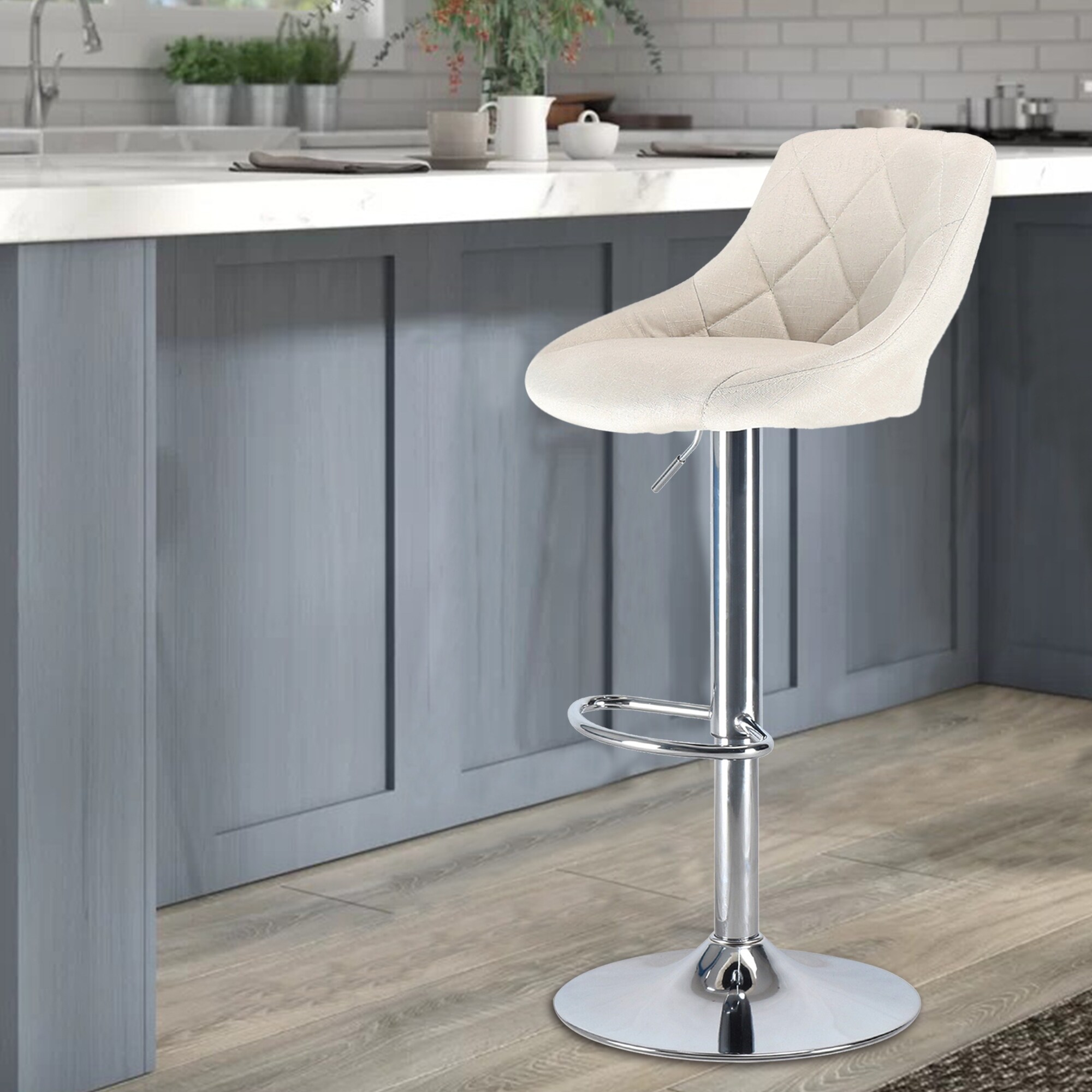 High back upholstered bar stools top