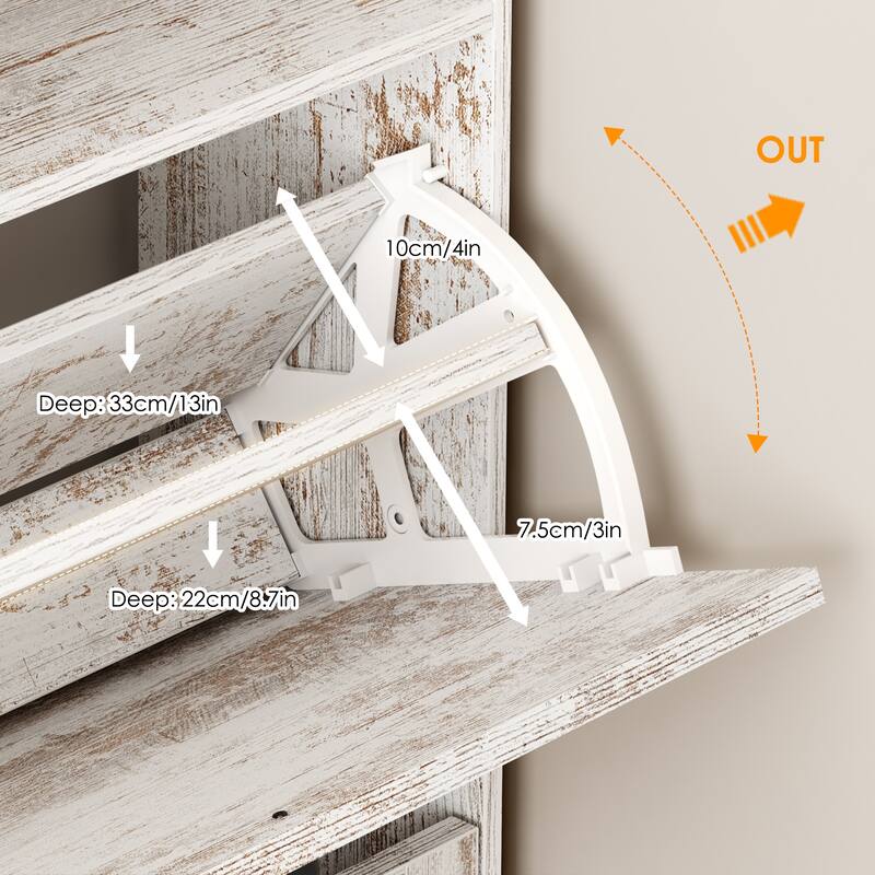 Shoe Cabinet, Entry Home Shoe Cabinet, Entrance Balcony Storage Cabinet, Large Capacity Shoe Rack, White