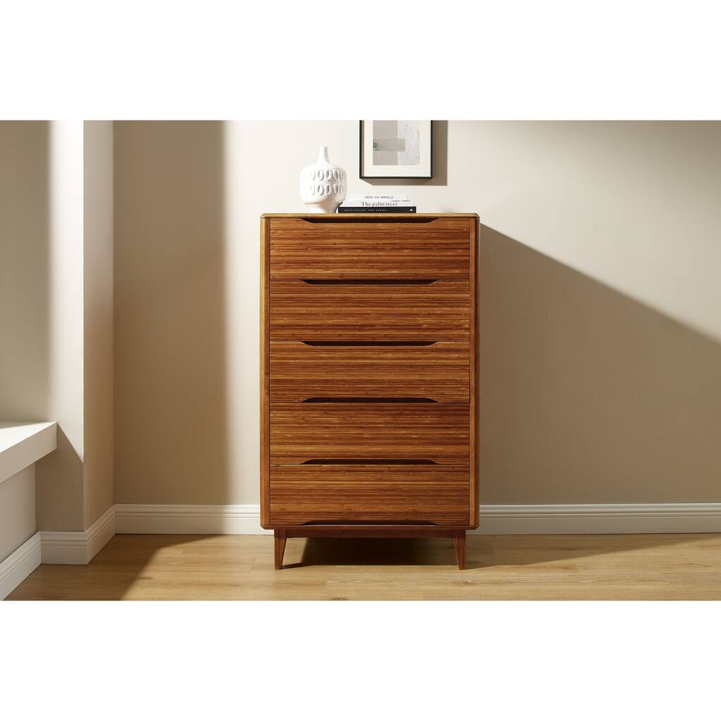 Dylan Five Drawer High Chest, Copper