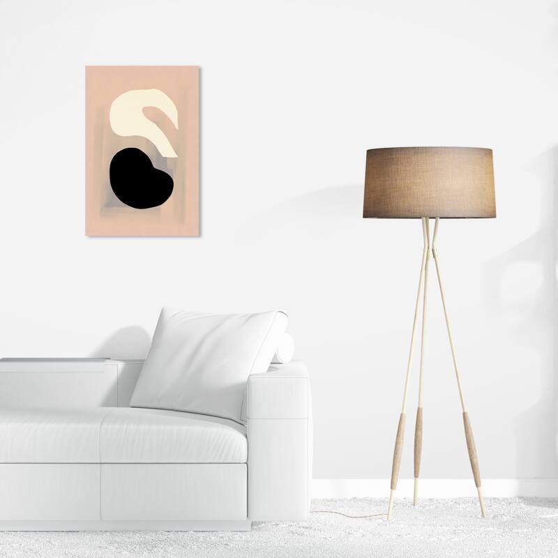 Wynwood Studio Canvas Abstract Dove and Love Pink and Light Pink Modern & Contemporary Wall Art Canvas Print - 24 x 16