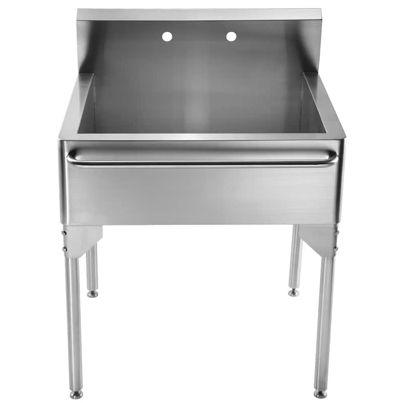 Whitehaus Collection Single Bowl Utility Sink with Towel Bar