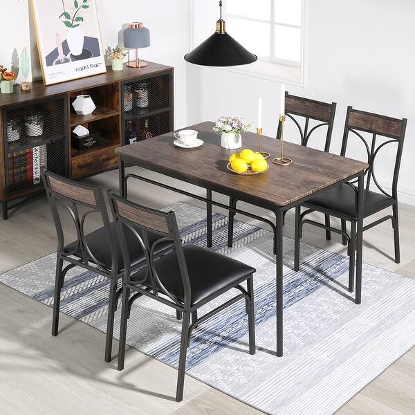 Vecelo Bistro Kitchen Dining Table And Chair Set Overstock 33266238