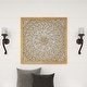 preview thumbnail 6 of 19, Light Brown Wood Handmade Intricately Carved Floral Home Wall Decor with Mandala Design