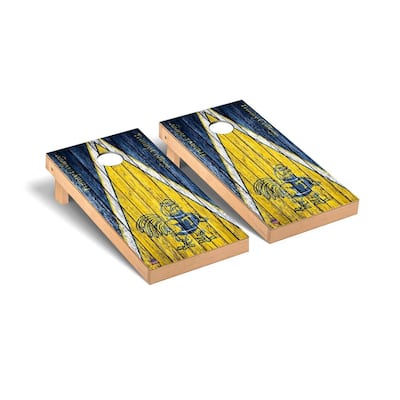 Trinity College Bantams Weathered Cornhole Board Set