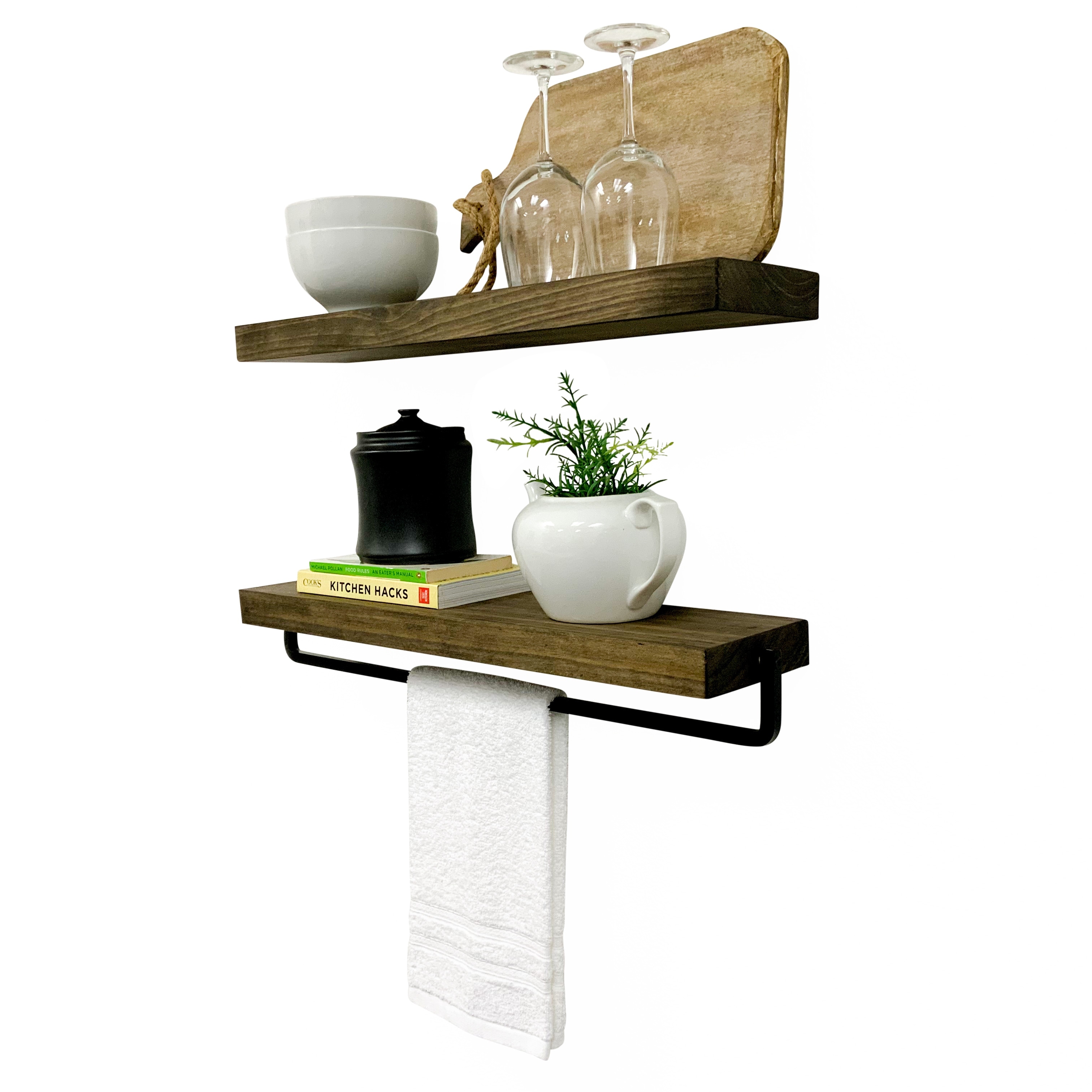 Del hutson designs true floating shelf and towel rack sale