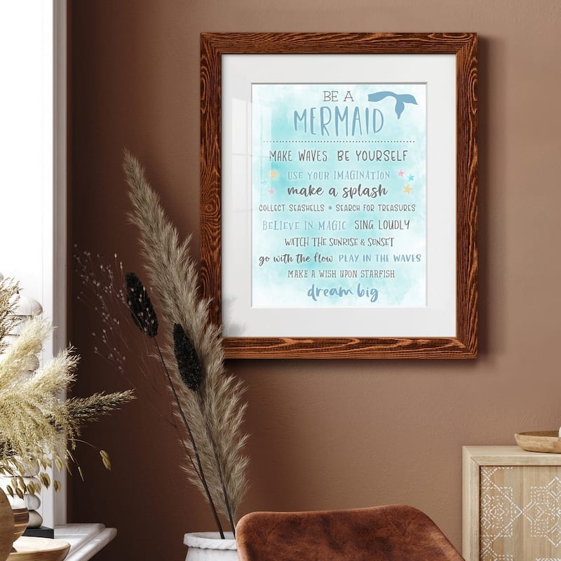 Be a Mermaid-Premium Framed Print - Ready to Hang