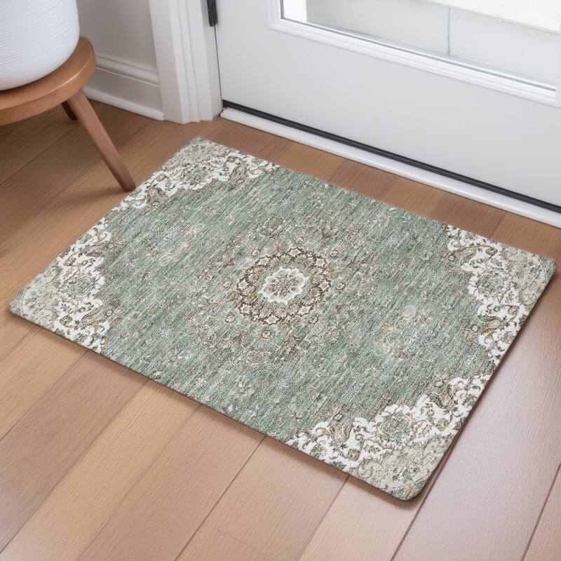 Machine Washable Indoor/ Outdoor Traditional Niko Chantille Rug