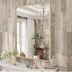 preview thumbnail 140 of 192, KIOTEE Modern Metal Frame Wall Mounted Bathroom Vanity Mirror with 5-year warranty 32x24 - Gold