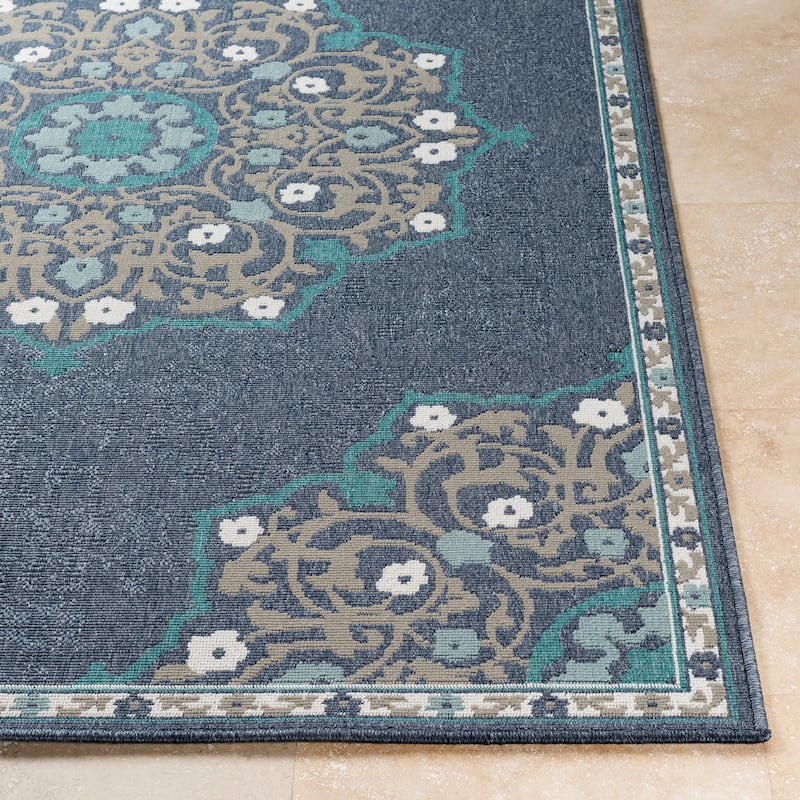 Erminio Medallion Indoor/ Outdoor Area Rug - 8'9" x 12'9"