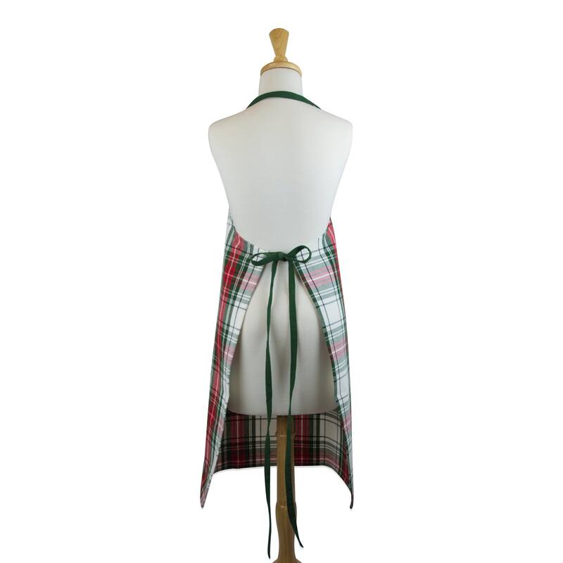 Design Imports Christmas Plaid Chef Kitchen Apron