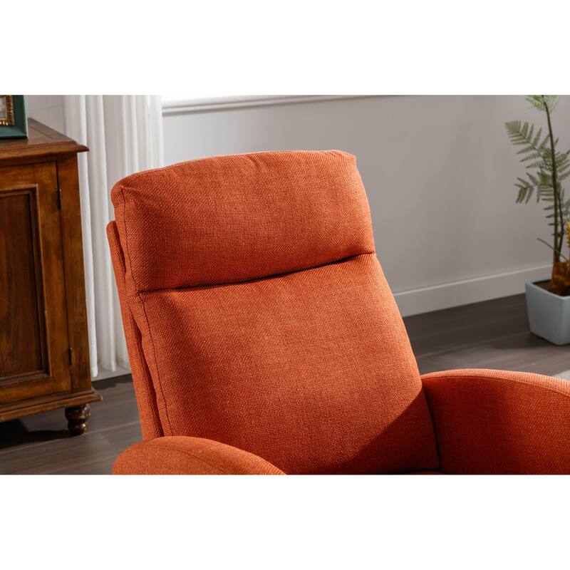 GDFStudio - Amelia Linen Upholstered Rocking Chair with Spacious Seat and Tall Back Design