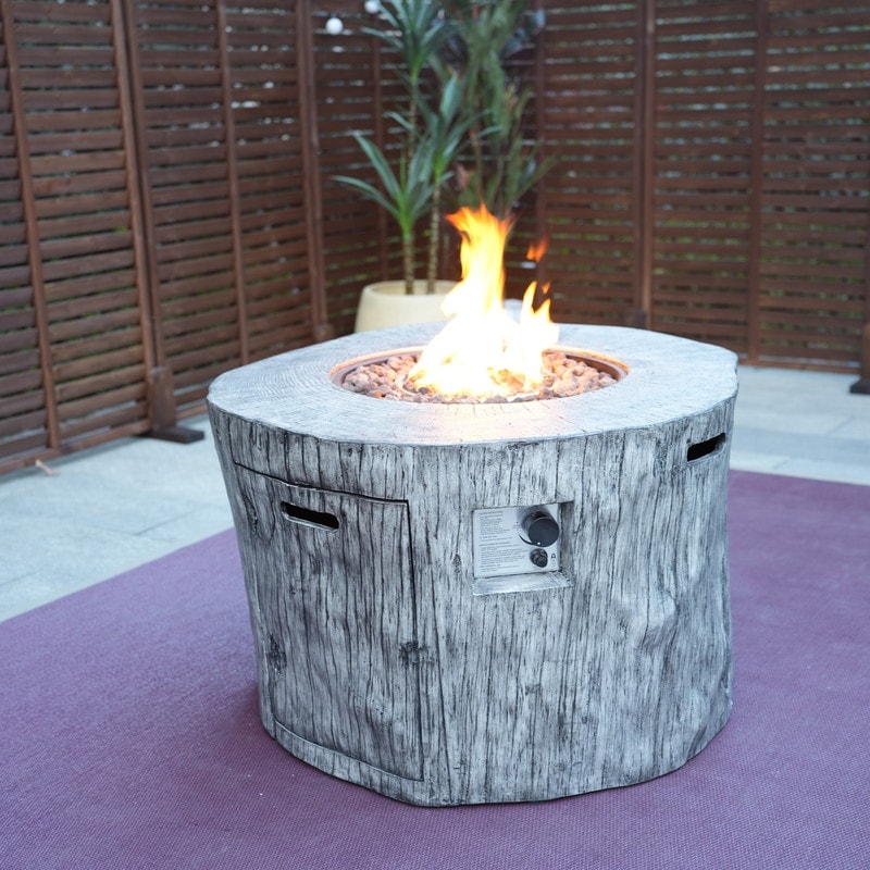 Direct Wicker Patio Wood Coating Propane Fire Pit Table