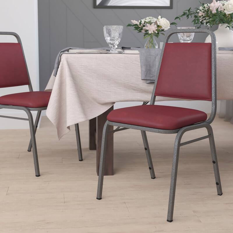 Trapezoidal Back Stacking Banquet Chair with 1.5" Thick Seat - 20.25"D x 17.5"W x 34"H
