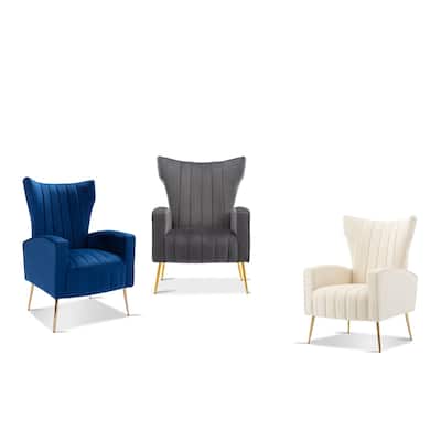 America Elvie Mid-Century Modern Velvet Accent Chair