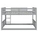 preview thumbnail 8 of 24, Wood Frame Bed Full Over Full Bunk Bed wLadder, Full-length Guardrail