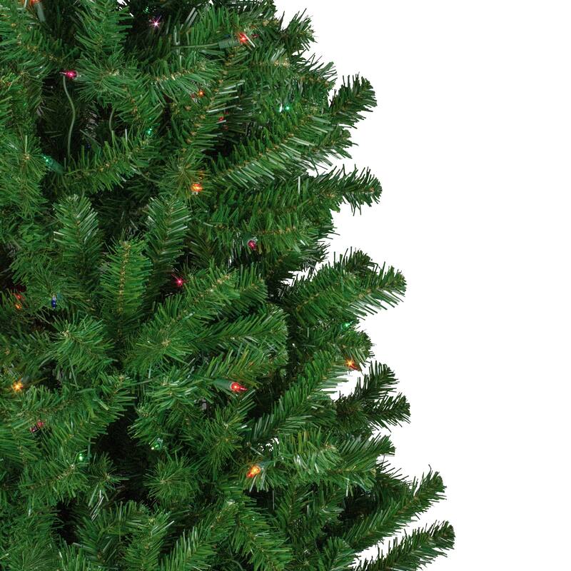 7' Pre-Lit Norfolk Spruce Artificial Christmas Tree, Multi Lights - 7 Foot