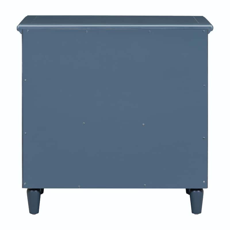 3-Drawer Nightstand Storage Wood Cabinet